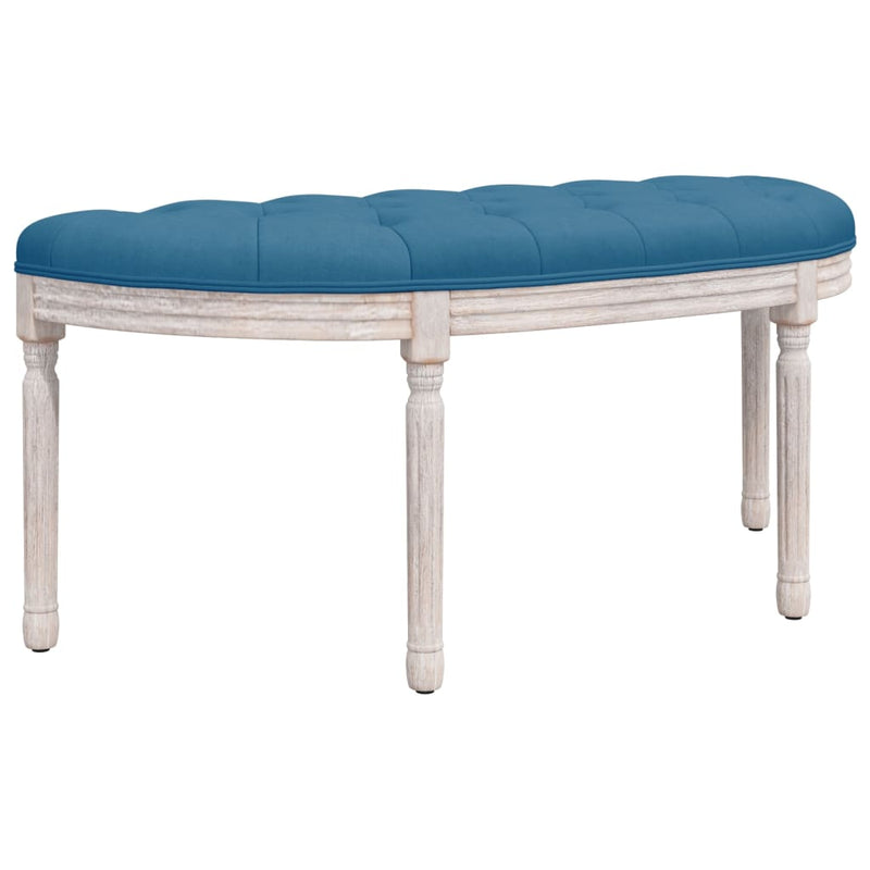 Bankje 110,5x45x49 cm fluweel blauw MeubelReus