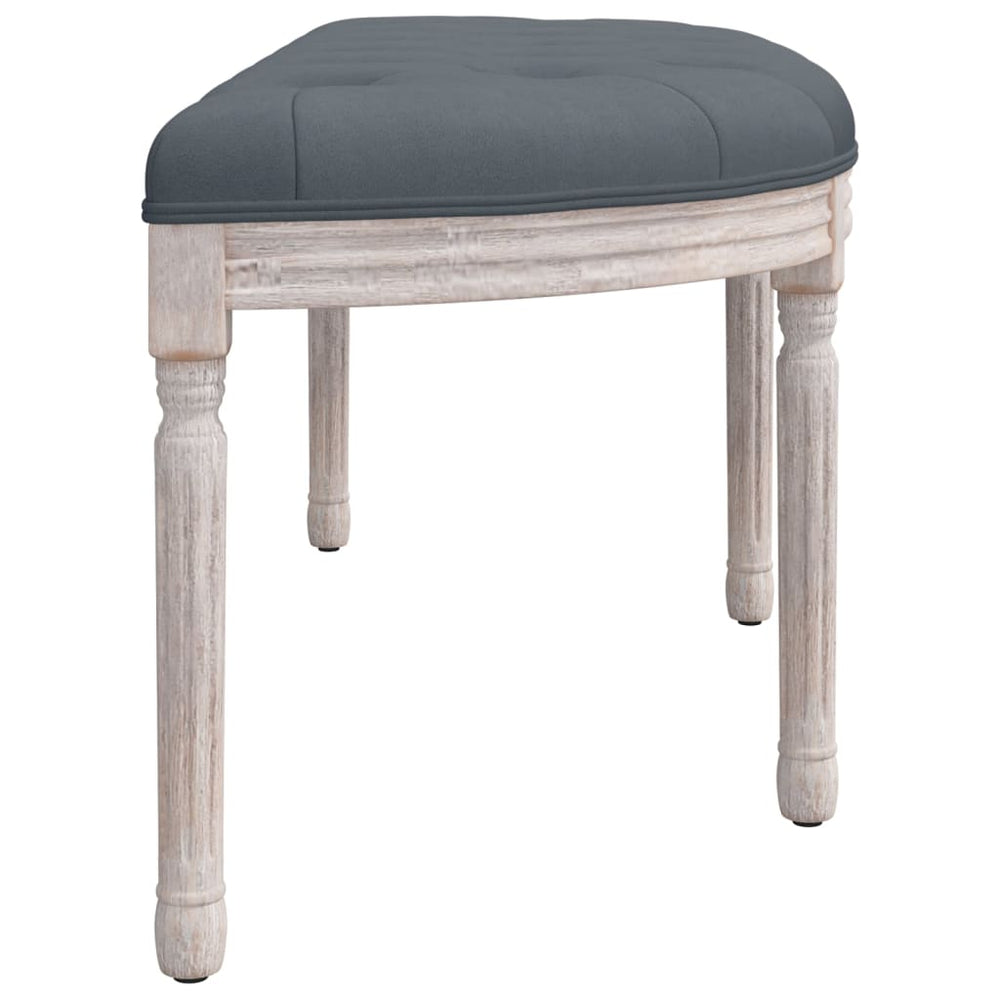 Bankje 110,5x45x49 cm fluweel donkergrijs MeubelReus