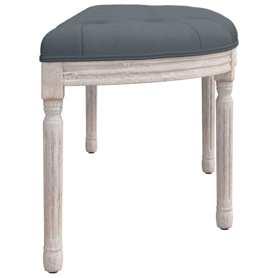 Bankje 110,5x45x49 cm fluweel donkergrijs MeubelReus