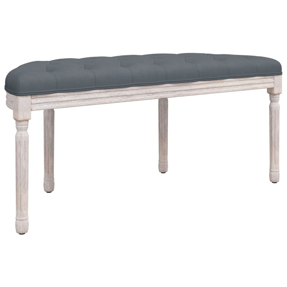 Bankje 110,5x45x49 cm fluweel donkergrijs MeubelReus