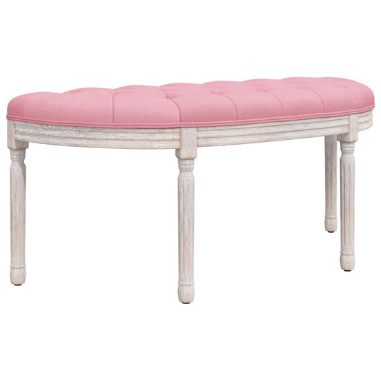 Bankje 110,5x45x49 cm fluweel roze MeubelReus