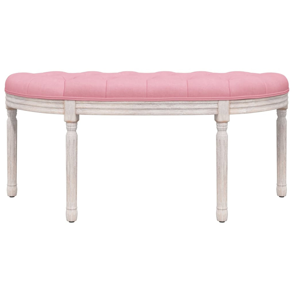 Bankje 110,5x45x49 cm fluweel roze MeubelReus