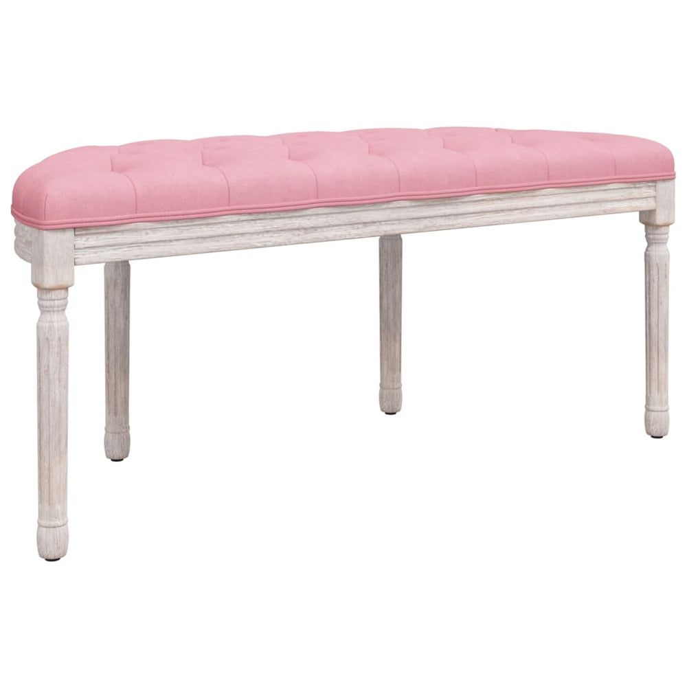 Bankje 110,5x45x49 cm fluweel roze MeubelReus