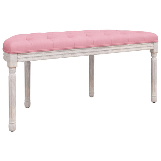 Bankje 110,5x45x49 cm fluweel roze MeubelReus