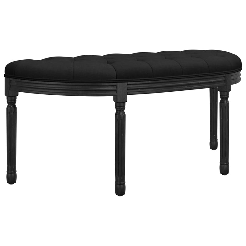 Bankje 110,5x45x49 cm fluweel zwart MeubelReus