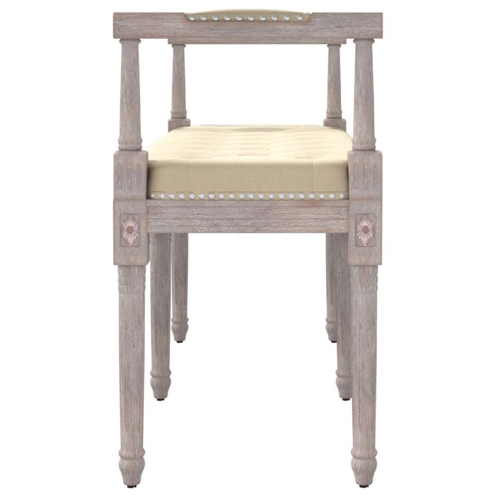 Bankje 110x40x70 cm linnen beige MeubelReus