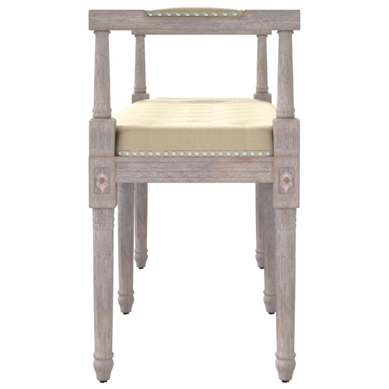 Bankje 110x40x70 cm linnen beige MeubelReus
