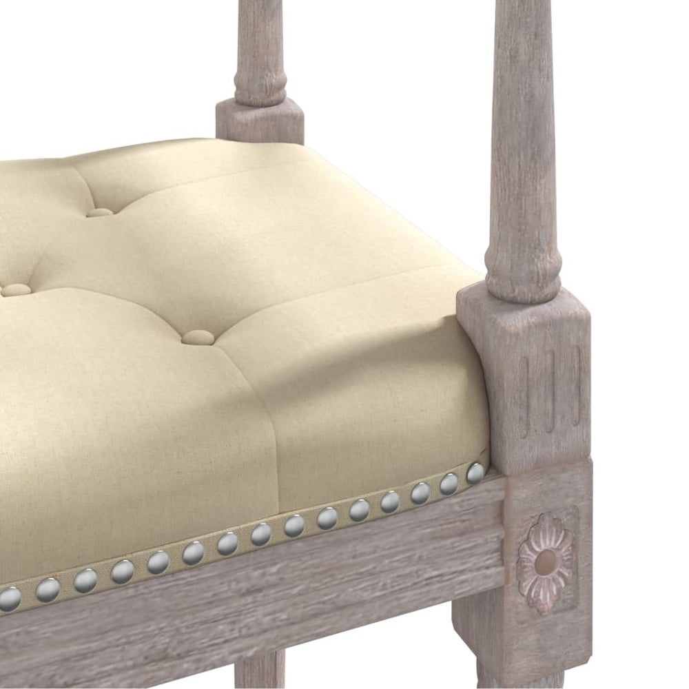 Bankje 110x40x70 cm linnen beige MeubelReus