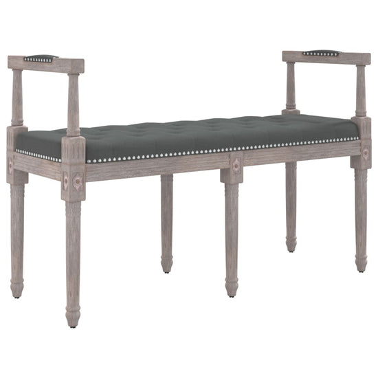 Bankje 110x40x70 cm stof donkergrijs MeubelReus