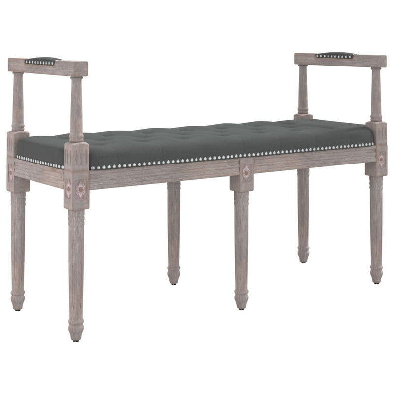 Bankje 110x40x70 cm stof donkergrijs MeubelReus