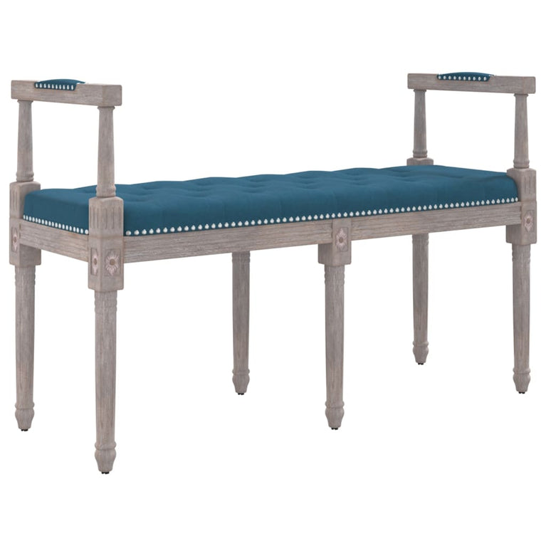 Bankje 110x40x70 cm fluweel blauw MeubelReus