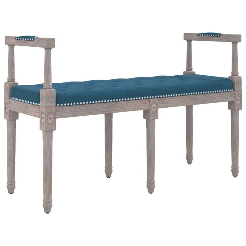 Bankje 110x40x70 cm fluweel blauw MeubelReus