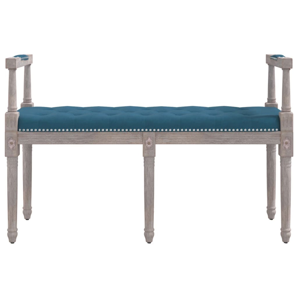 Bankje 110x40x70 cm fluweel blauw MeubelReus
