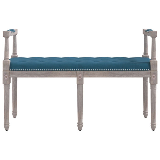 Bankje 110x40x70 cm fluweel blauw MeubelReus