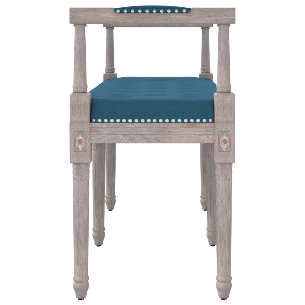 Bankje 110x40x70 cm fluweel blauw MeubelReus