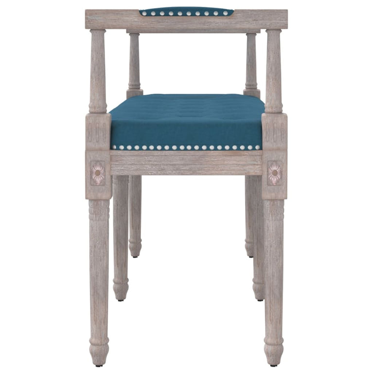 Bankje 110x40x70 cm fluweel blauw MeubelReus