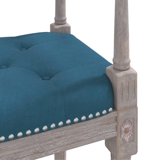 Bankje 110x40x70 cm fluweel blauw MeubelReus