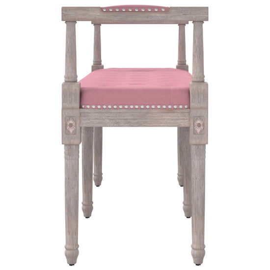 Bankje 110x40x70 cm fluweel roze MeubelReus