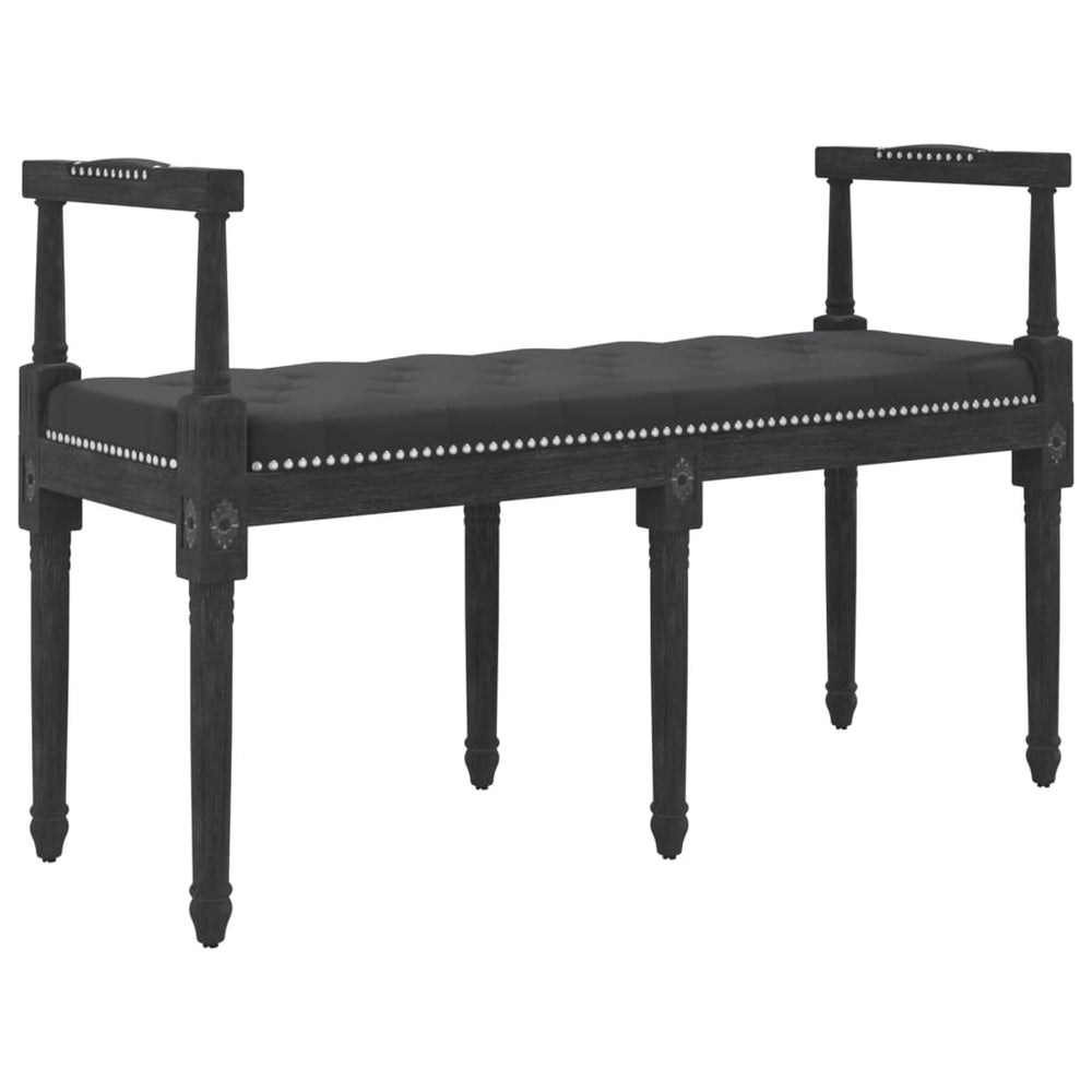Bankje 110x40x70 cm fluweel zwart MeubelReus