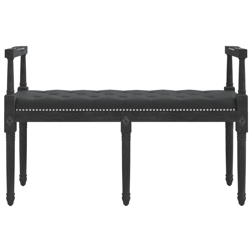 Bankje 110x40x70 cm fluweel zwart MeubelReus