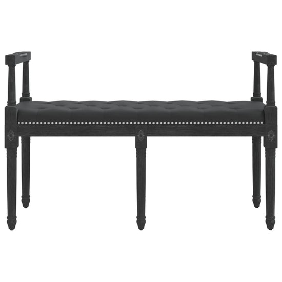 Bankje 110x40x70 cm fluweel zwart MeubelReus