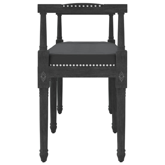Bankje 110x40x70 cm fluweel zwart MeubelReus