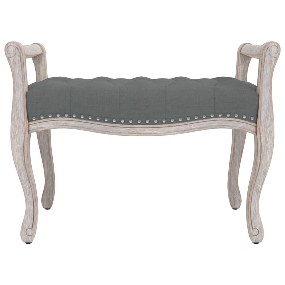 Bankje 80x45x60 cm stof donkergrijs MeubelReus