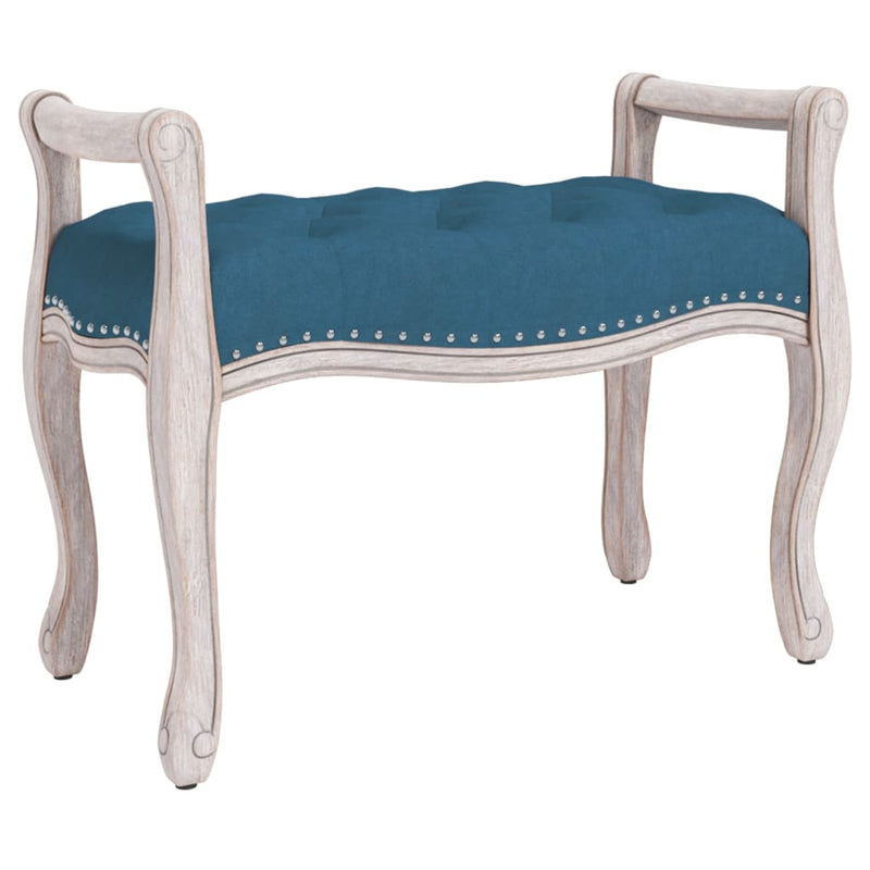 Bankje 80x45x60 cm fluweel blauw MeubelReus
