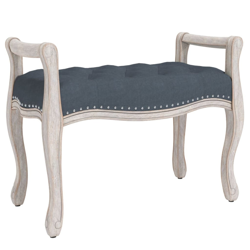 Bankje 80x45x60 cm fluweel donkergrijs MeubelReus