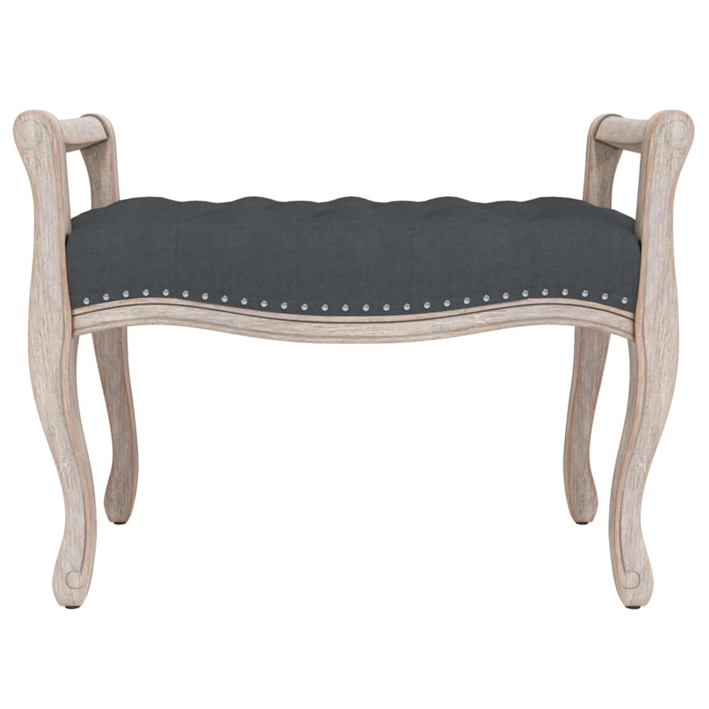 Bankje 80x45x60 cm fluweel donkergrijs MeubelReus
