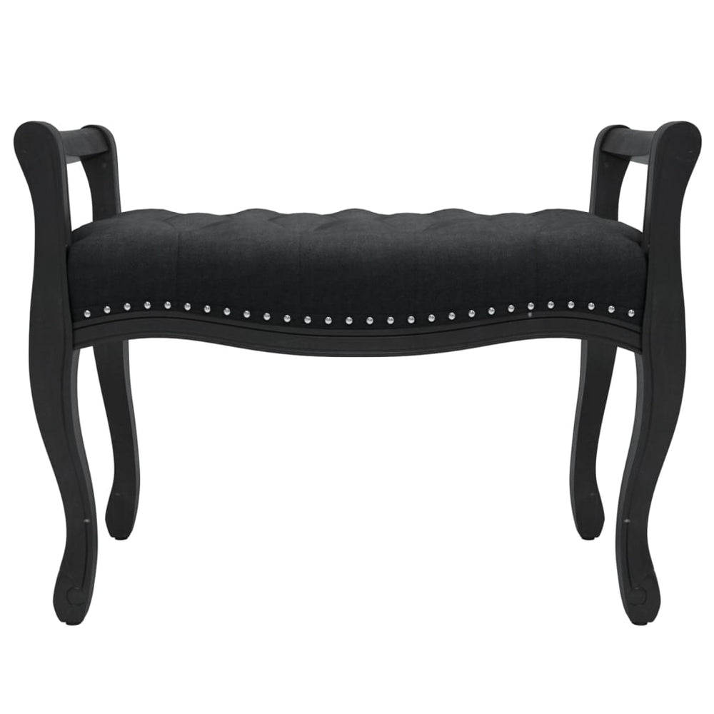 Bankje 80x45x60 cm fluweel zwart MeubelReus