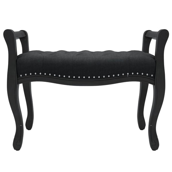 Bankje 80x45x60 cm fluweel zwart MeubelReus
