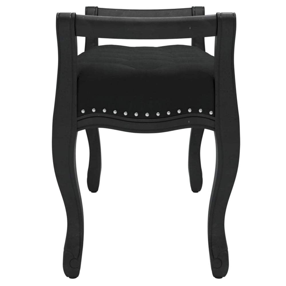 Bankje 80x45x60 cm fluweel zwart MeubelReus