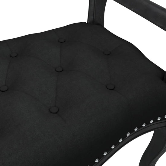 Bankje 80x45x60 cm fluweel zwart MeubelReus