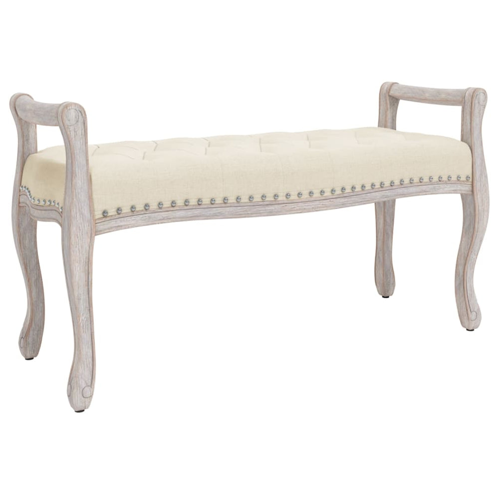 Bankje 110x45x60 cm linnen beige MeubelReus