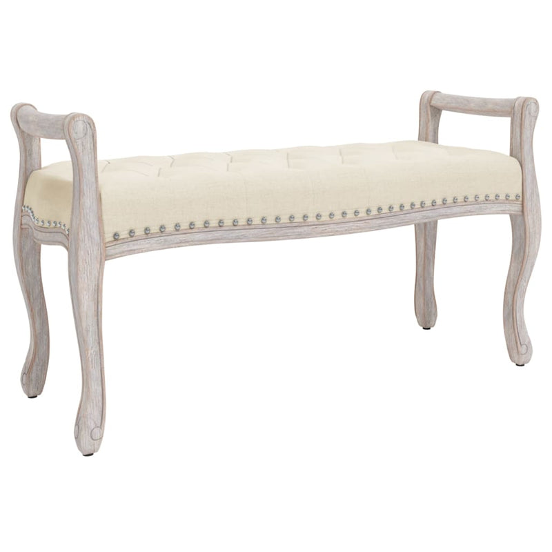 Bankje 110x45x60 cm linnen beige MeubelReus