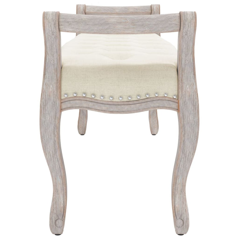Bankje 110x45x60 cm linnen beige MeubelReus