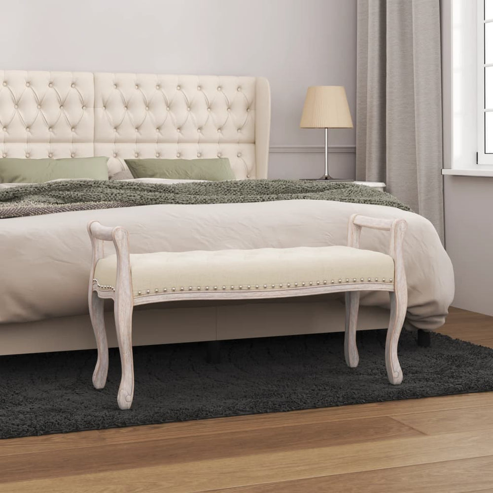 Bankje 110x45x60 cm linnen beige MeubelReus