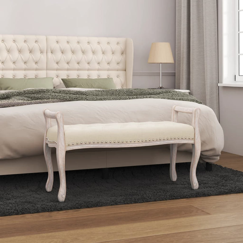 Bankje 110x45x60 cm linnen beige MeubelReus