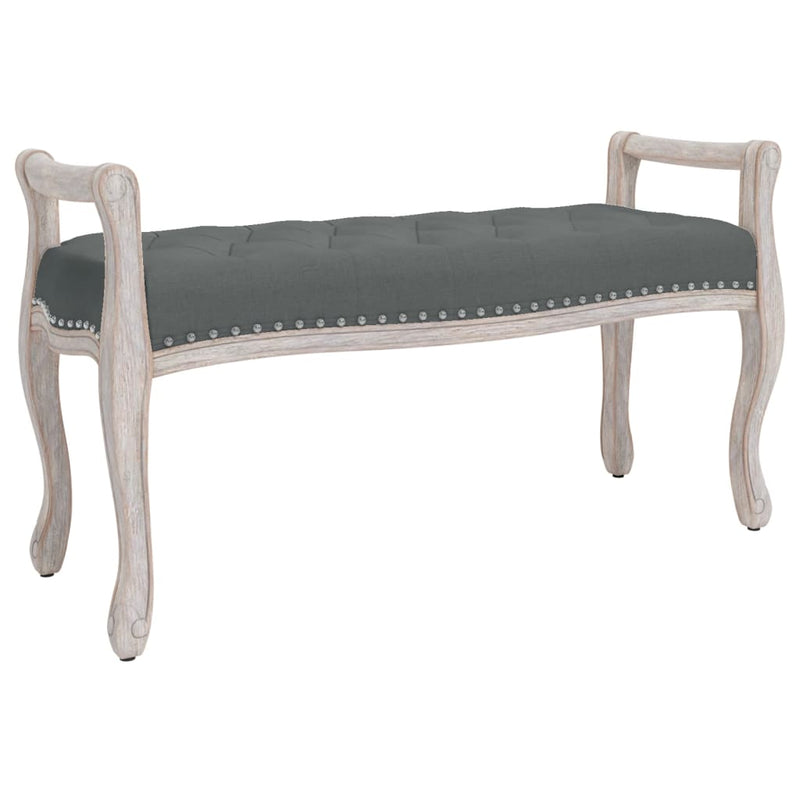 Bankje 110x45x60 cm stof donkergrijs MeubelReus