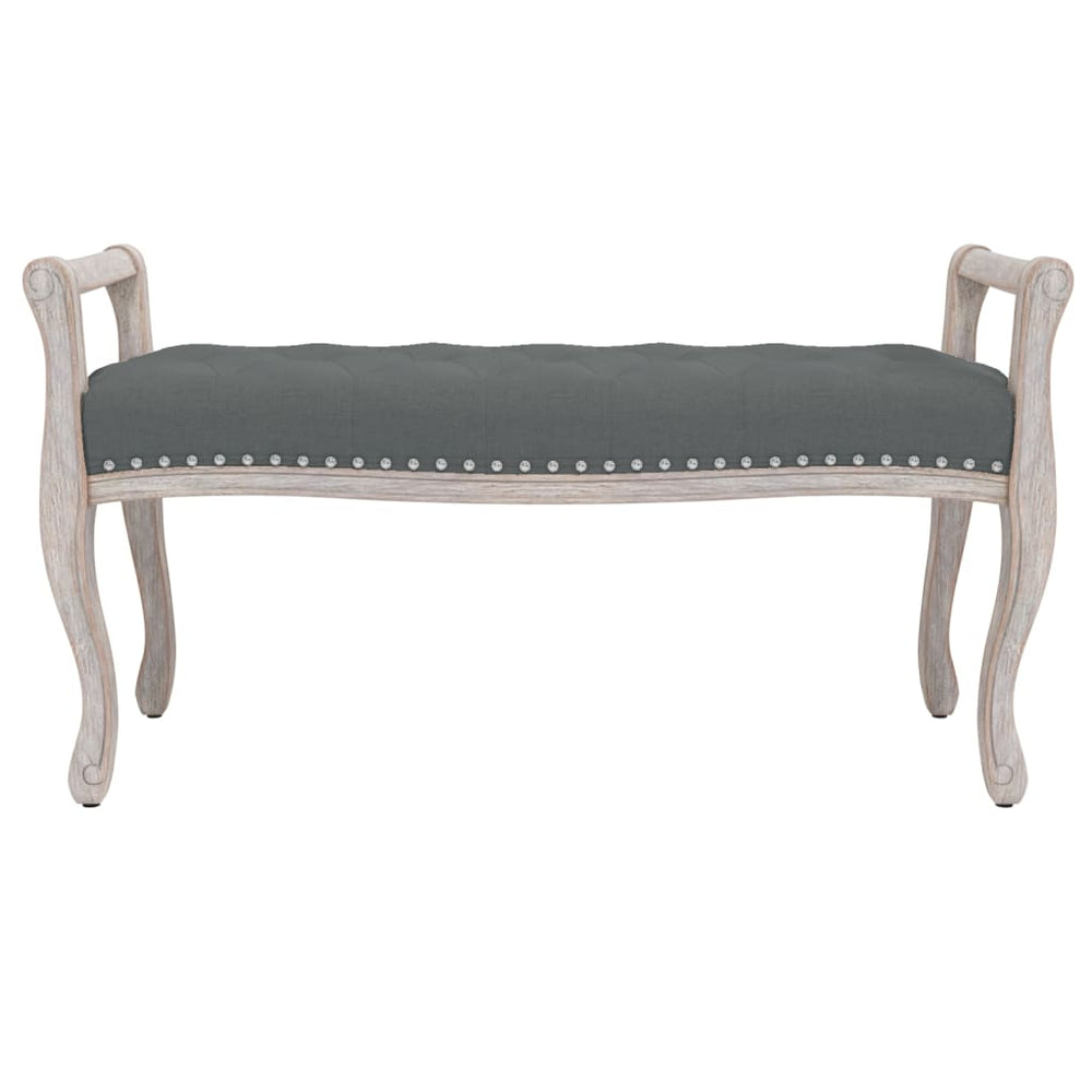 Bankje 110x45x60 cm stof donkergrijs MeubelReus