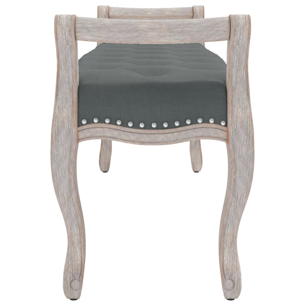 Bankje 110x45x60 cm stof donkergrijs MeubelReus