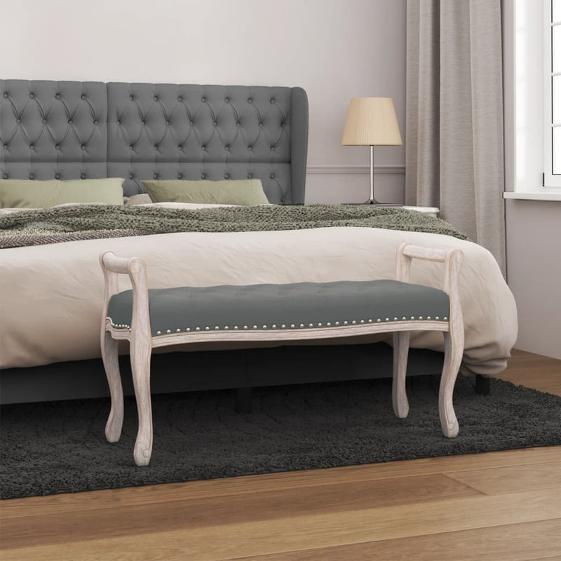 Bankje 110x45x60 cm stof donkergrijs MeubelReus