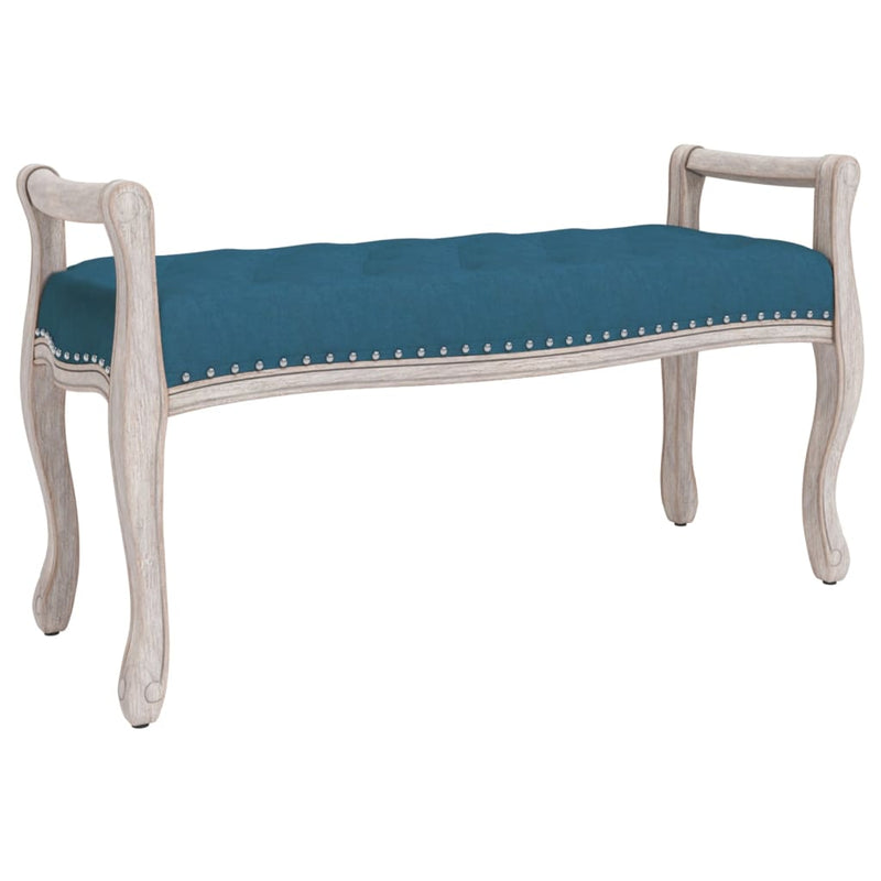 Bankje 110x45x60 cm fluweel blauw MeubelReus