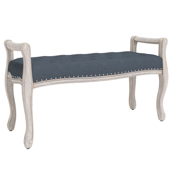 Bankje 110x45x60 cm fluweel donkergrijs MeubelReus