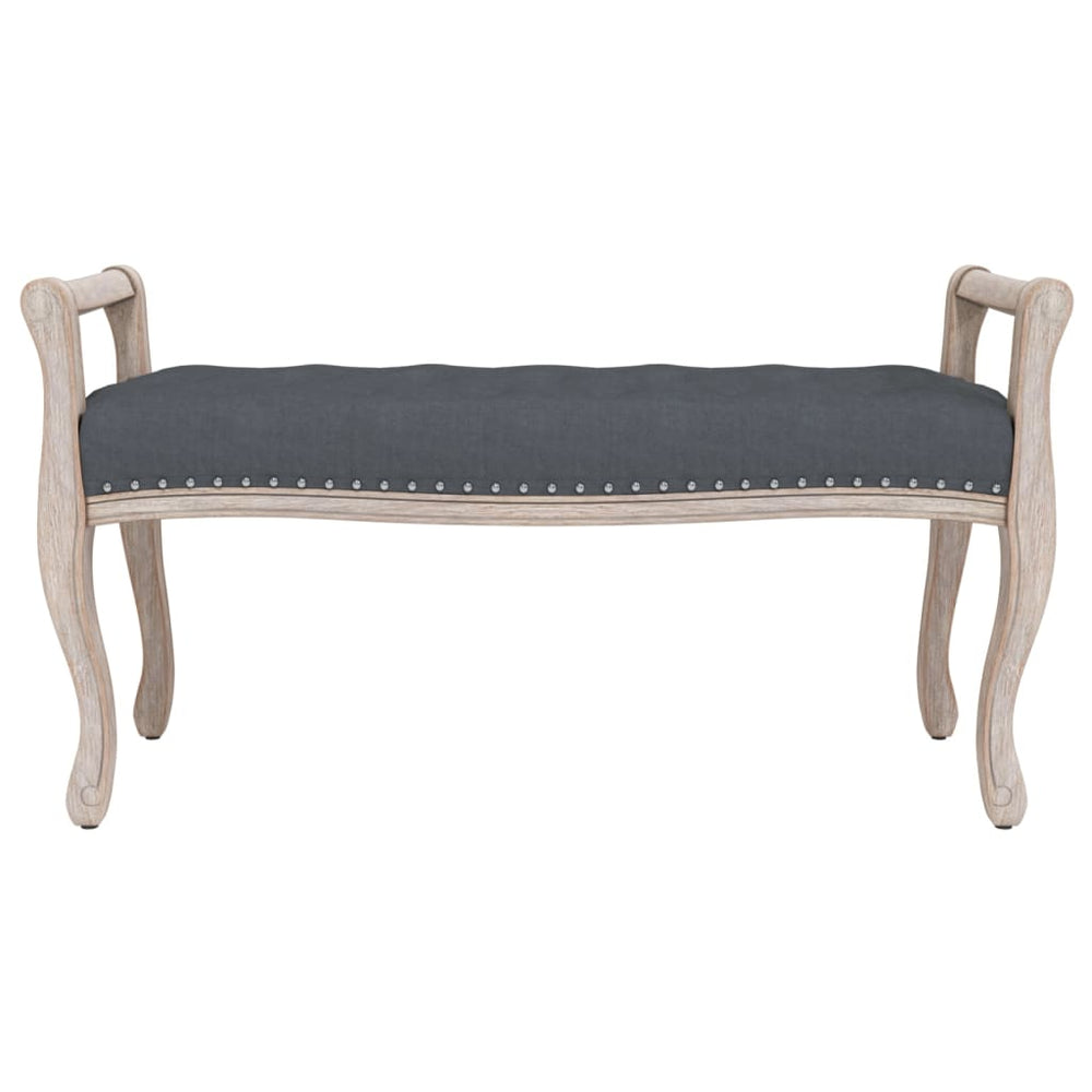 Bankje 110x45x60 cm fluweel donkergrijs MeubelReus