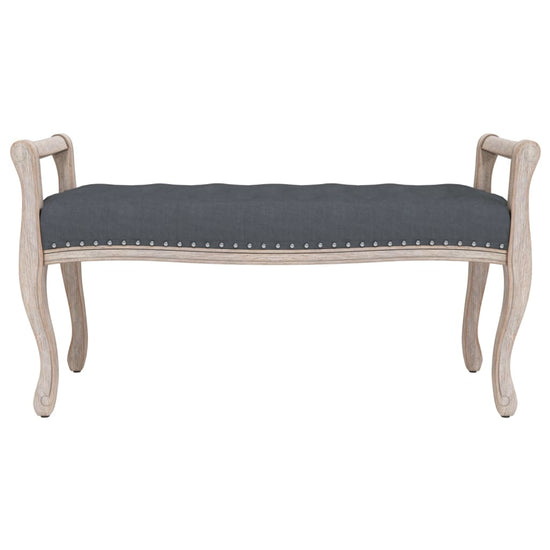 Bankje 110x45x60 cm fluweel donkergrijs MeubelReus