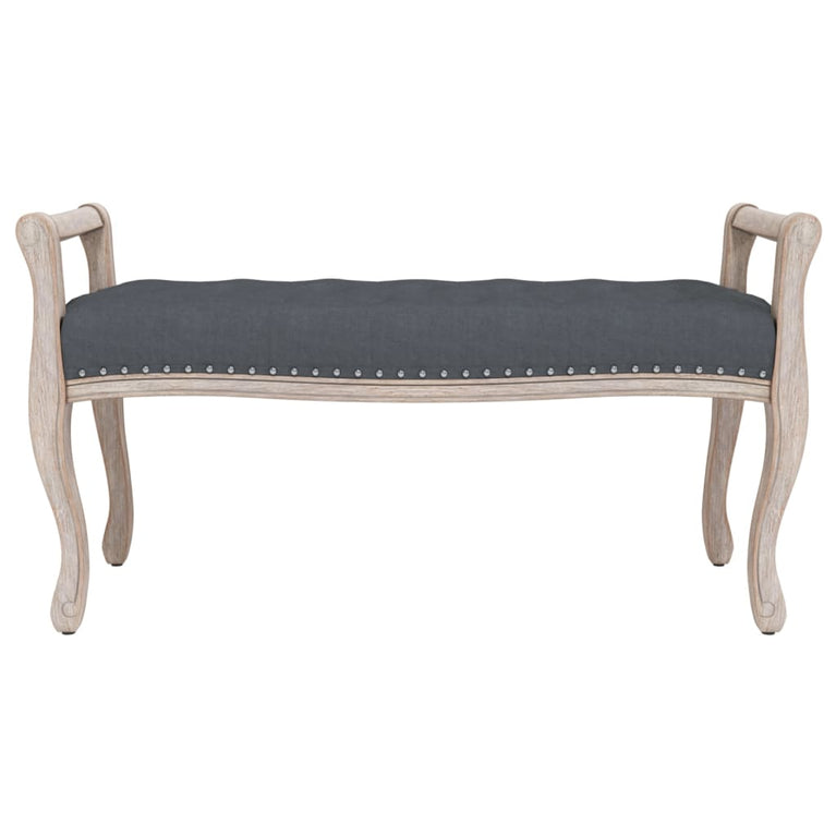 Bankje 110x45x60 cm fluweel donkergrijs MeubelReus