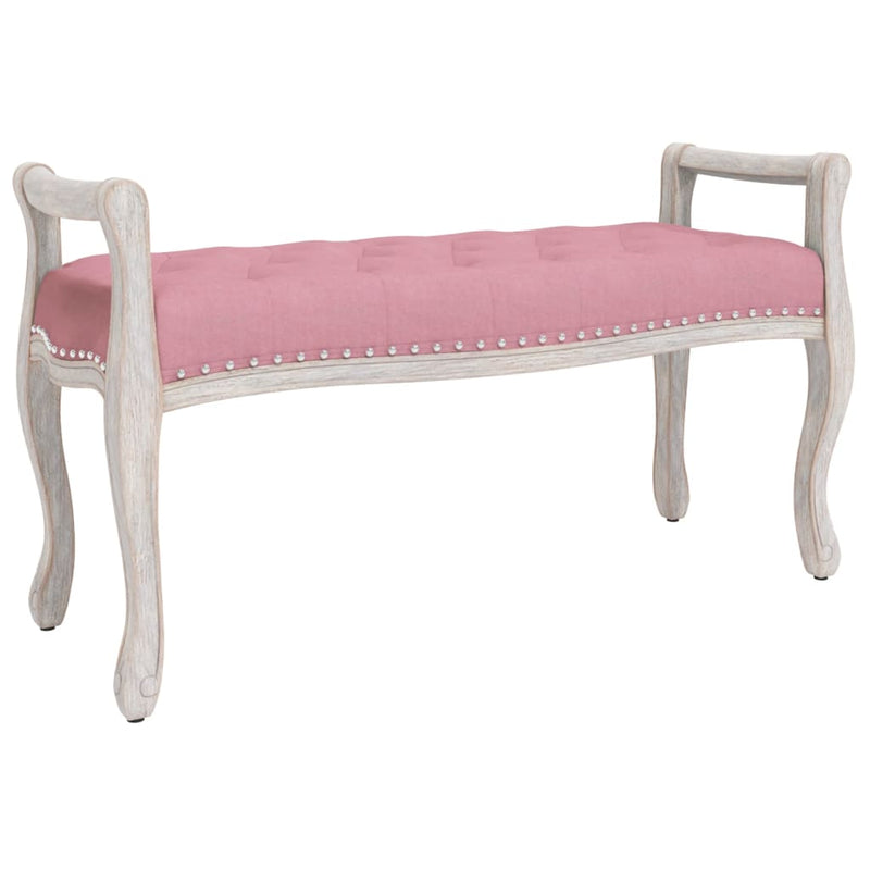 Bankje 110x45x60 cm fluweel roze MeubelReus