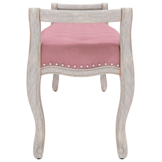 Bankje 110x45x60 cm fluweel roze MeubelReus